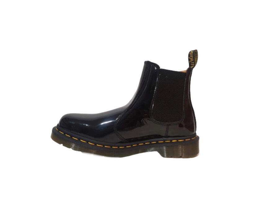 Dr. Martens 2976 Black Patent Lamper Elastic Sided Boot