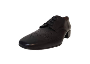 Wonders C-5005 Black Negro Leather 4 Eyelet Shoe Made In Spain