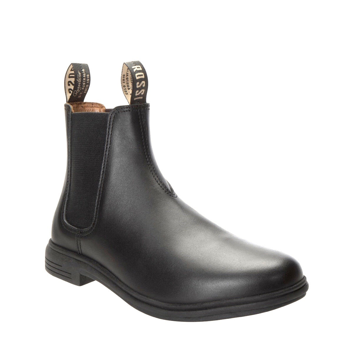 Rossi Boots 143 Barossa Black Soft Toe Leather Chelsea Dress Boot