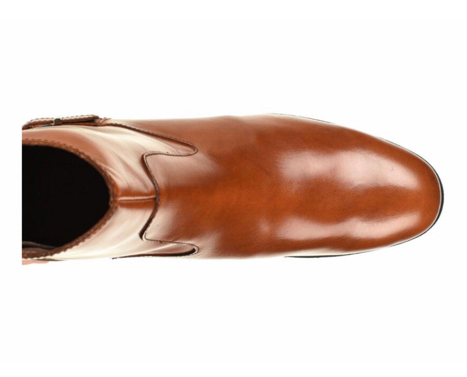 Wonders D-9301 Cuero Light Tan Zip Ankle Boot Made In Spain
