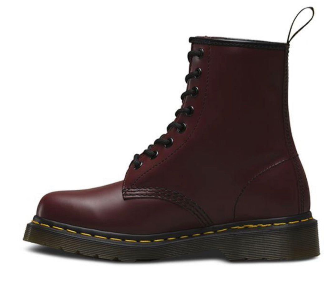 Dr. Martens 1460 Cherry Smooth Ankle 8 Eyelet Boot