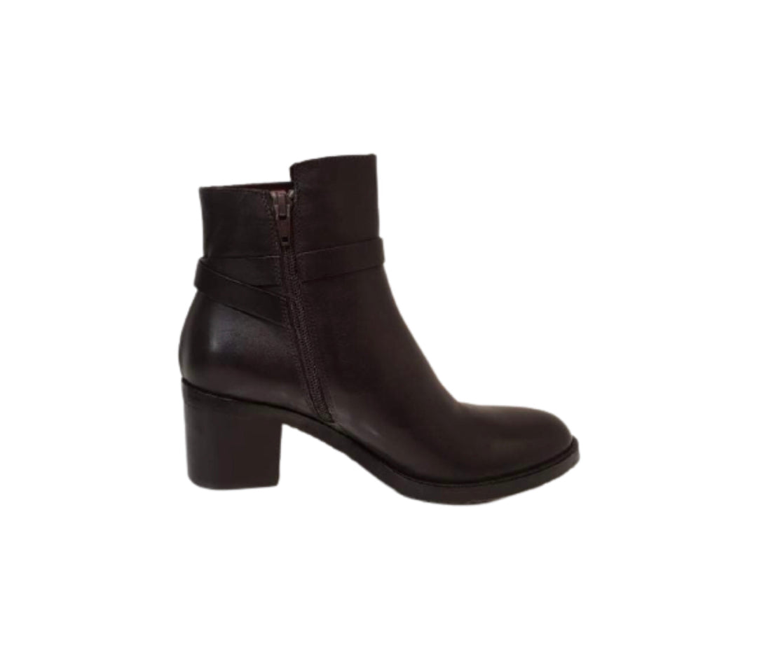 Progetto R056 Toffy T-Moro Brown Zip Ankle Boot Made In Italy