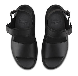 Dr. Martens Voss Black 2 Buckle Back Strap Sandal