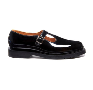 Solovair Black Patent Mary Jane Shoe Made In England