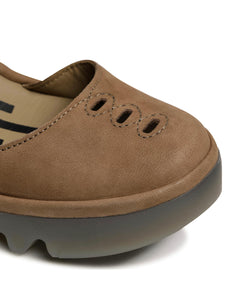 Fly London Biso305Fly Sand Leather Cupido Wedges Made In Portugal