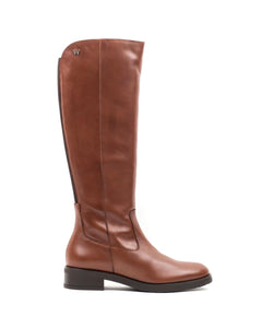 Wonders C-5455 Isy Spaniel Light Brown Tan Knee High Zip Boot Made In Spain