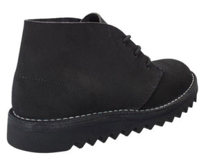 Rossi Boots 4046 Desert Ripple Black Suede Soft Toe 3 Eyelet Lace Up Boot
