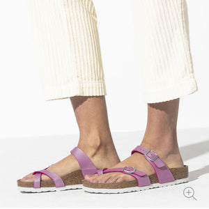 Birkenstock Mayari Icy Metallic Fuchsia Tulip Birko-Flor Made In Germany