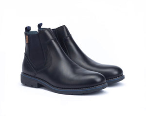 Pikolinos York M2M-N8318 Black Wool Lined Chelsea Boot Made In Portugal