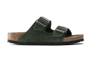 Birkenstock Arizona Mountain View Green Suede Leather Soft Footbed Made In Germany