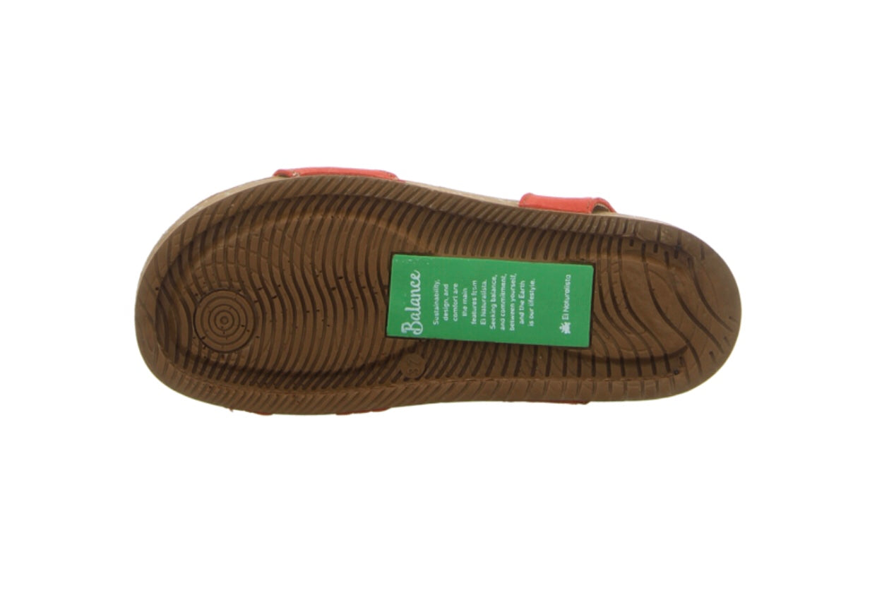 El Naturalista 5790 Coral Red Balance Pleasant Sandals Made In Spain