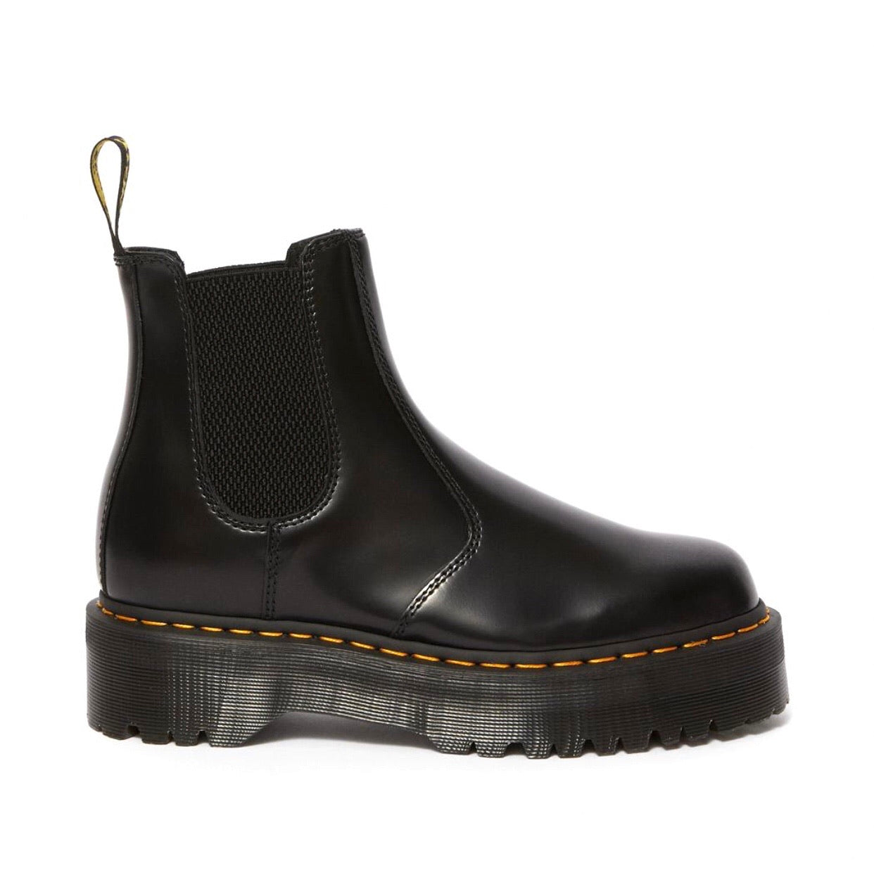 Dr. Martens 2976 Quad Black Leather Platform Chelsea Boot