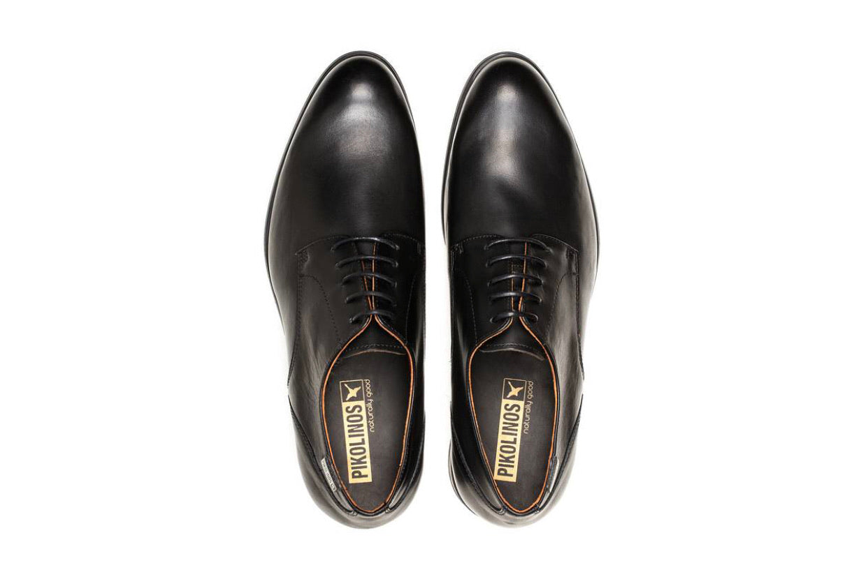 Pikolinos M7J-4187 Black 5 Eyelet Shoe Made In Spain