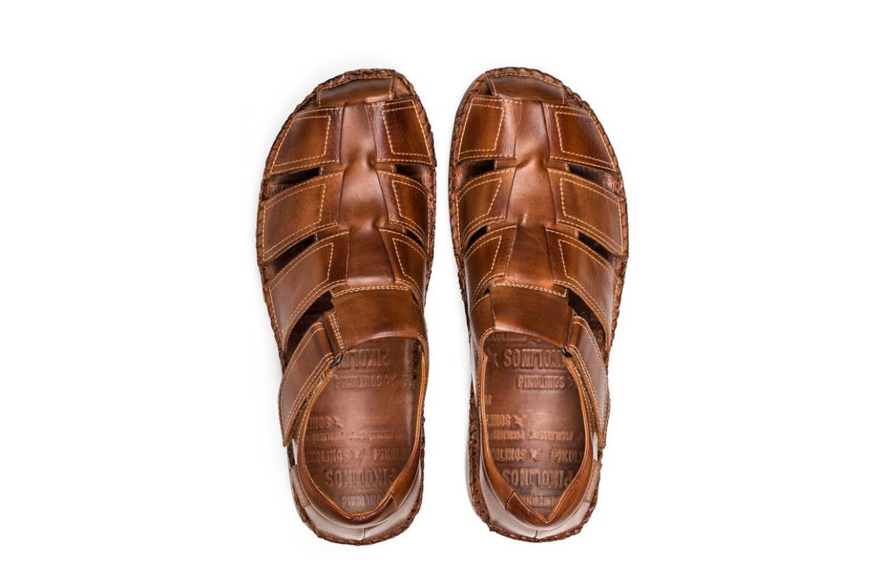 Pikolinos 06J-5433 Cuero Leather Sandals Mens Velcro Made In Spain