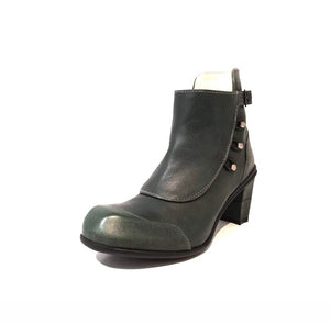 Eject EJW19-06 Forest Green Combo Zip Ankle Boot Made In Portugal