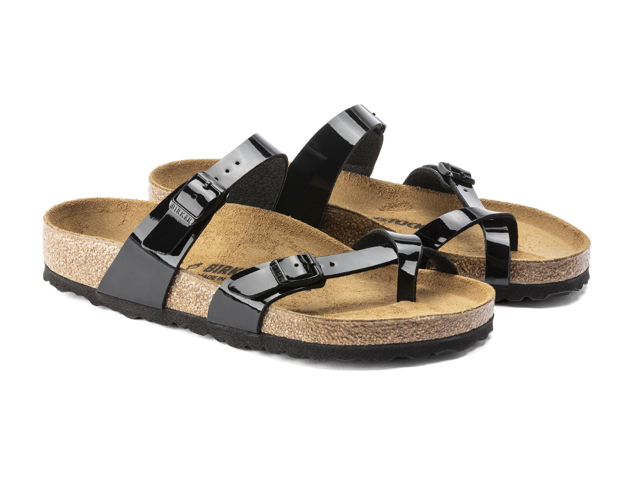 Birkenstock Mayari Black Patent Birko-Flor Made In Germany