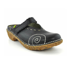 El Naturalista NG96 Black Grain Yggdrasil Velcro Clog Made In Spain