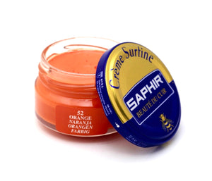 Saphir Orange Renovating Cream Polish 50ml Made In France