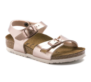 Birkenstock Rio Kids Electric Metallic Copper Birko-Flor Made In Germany