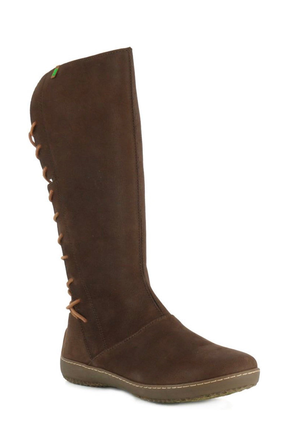 El Naturalista ND16 Brown Lace Up Zip High Boots Made In Spain