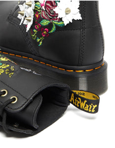 Dr. Martens 1490 Bloom Black Nappa Floral 10 Eyelet Boot