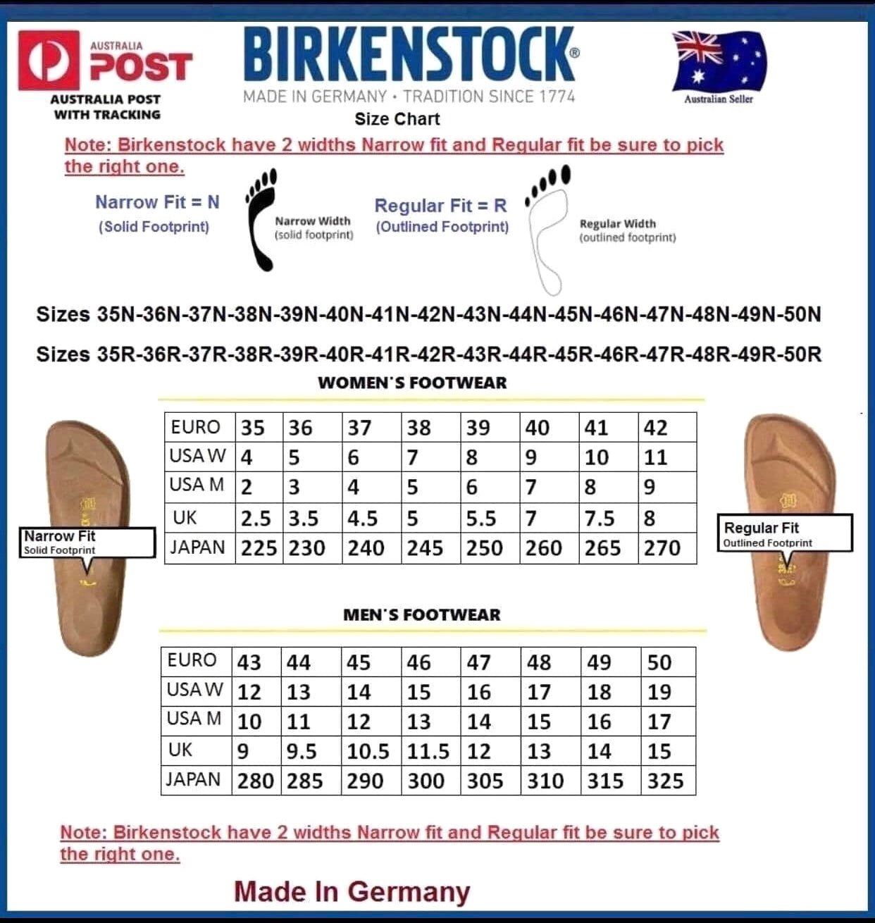 Birkenstock Arizona Fire Red Oiled Leather Soft Footbed Made In Germany