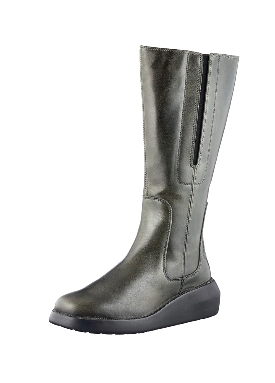 Fly wedge knee high boots sales