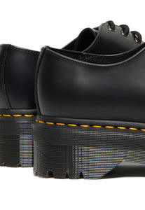 Dr. Martens 1461 Quad Black Smooth Platform 3 Eyelet Shoe