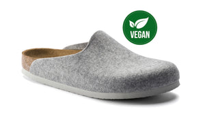 Birkenstock Amsterdam Vegan Light Grey Felt Clog Made In Germany