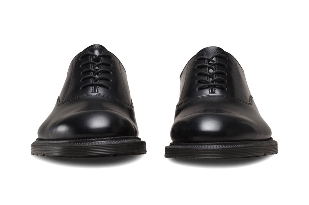 Dr. Martens Fawkes Black Polished Smooth 5 Eyelet Shoe