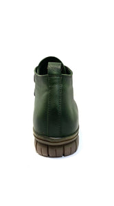Minki Ladies Boots Forest Green Bunt 2 Eyelet Lace Up