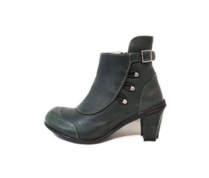 Eject EJW19-06 Forest Green Combo Zip Ankle Boot Made In Portugal