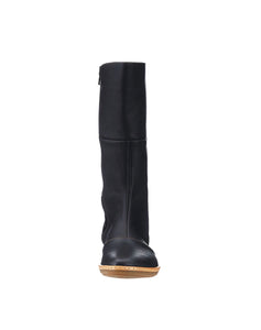 El Naturalista 5316 Black Coral Knee High Boots Zip Made In Spain