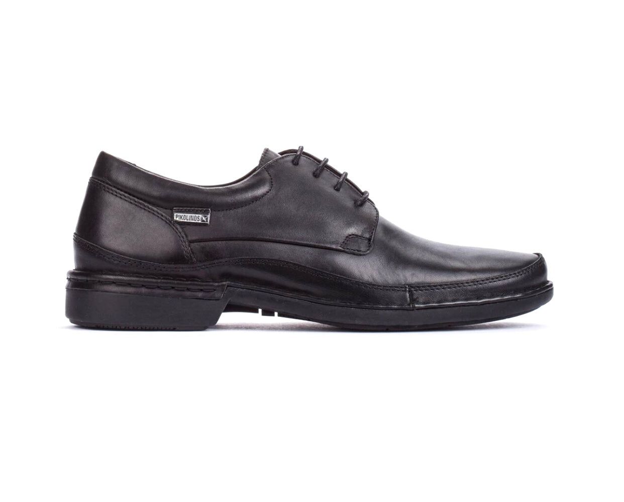 Pikolinos 08F-5013 Oviedo Black Leather 4 Eyelet Padded Collar Shoe Made In Spain