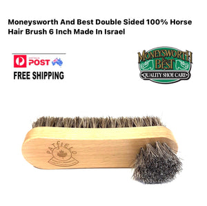 Moneysworth And Best Double Sided 100% Horse Hair Brush 6 Inch Made In Israel