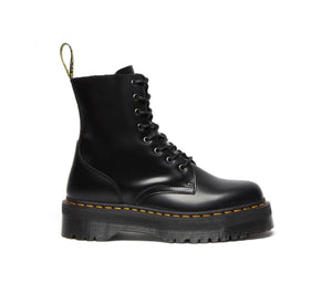 Dr. Martens Jadon Black Smooth Zip Platform Ankle 8 Eyelet Boot