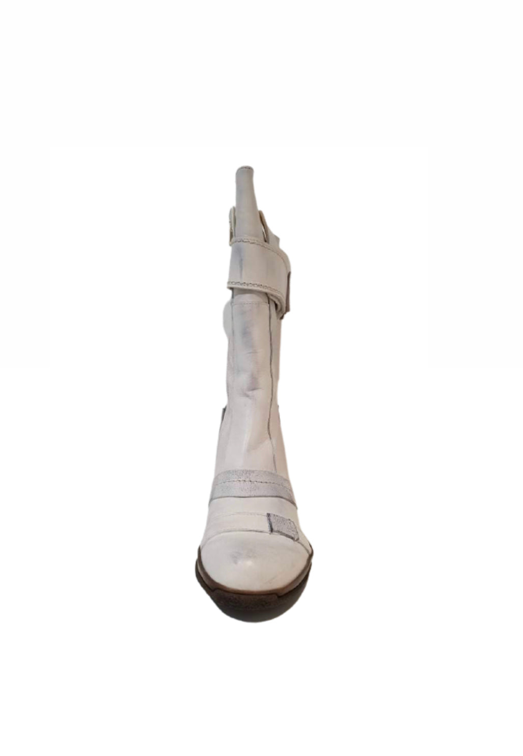 Eject EJW14-48 White Zip Mid Calf Boot Made In Portugal