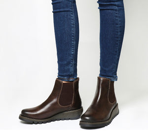 Fly London Salv Dark Brown Chelsea Ankle Boot Made In Portugal