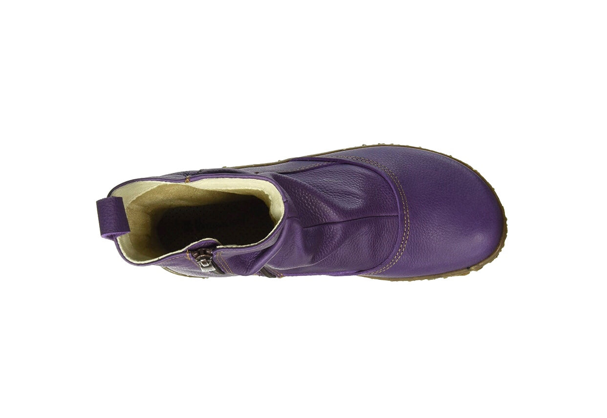 El Naturalista N722 Purple Zip Mid Calf Boot Made In Spain