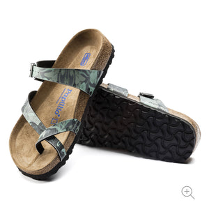 Papillio By Birkenstock Tabora Damask Petrol Soft Footbed Made In Portugal