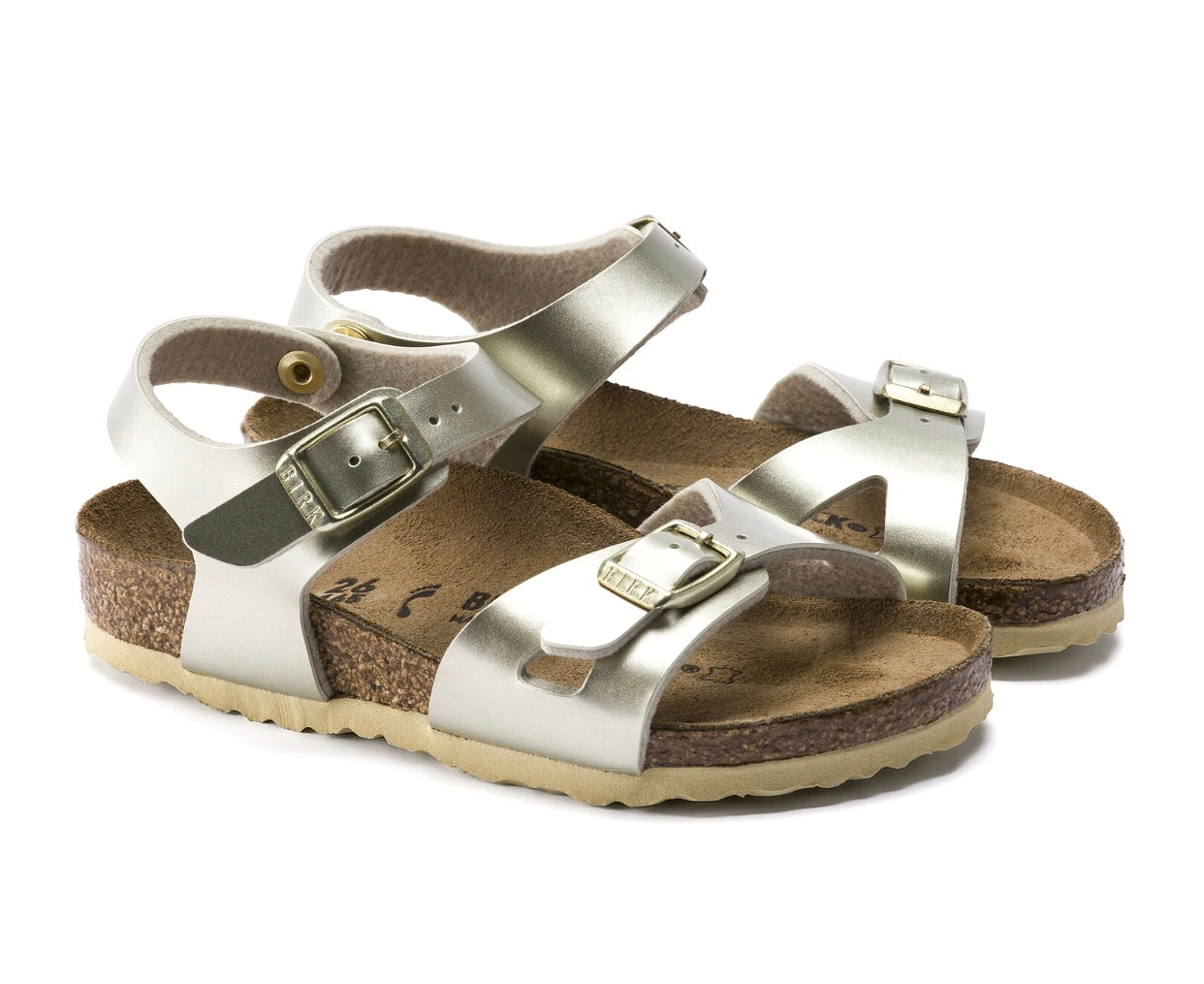 Birkenstock Rio Kids Electric Metallic Gold Birko-Flor Made In Germany