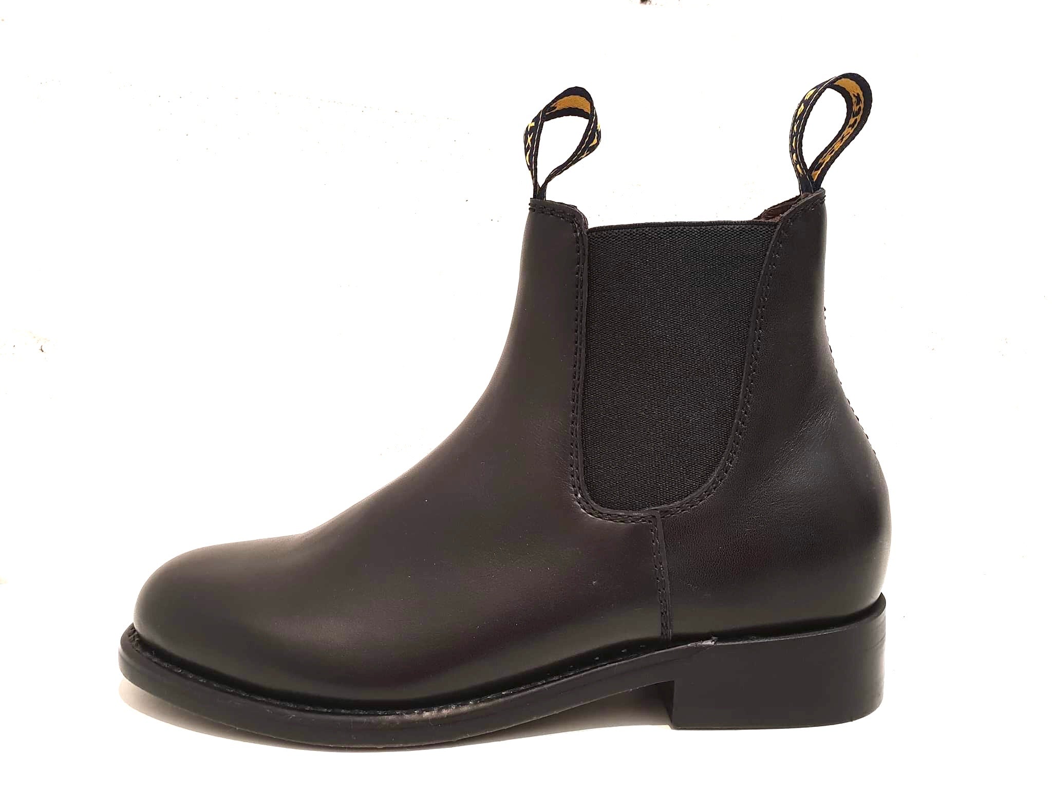 Baxter Royal Black Rubber Sole Chelsea Dress Boot Made In Australia