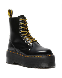 Dr. Martens Jadon Max Black Buttero Zip 8 Eyelet Ankle Boot