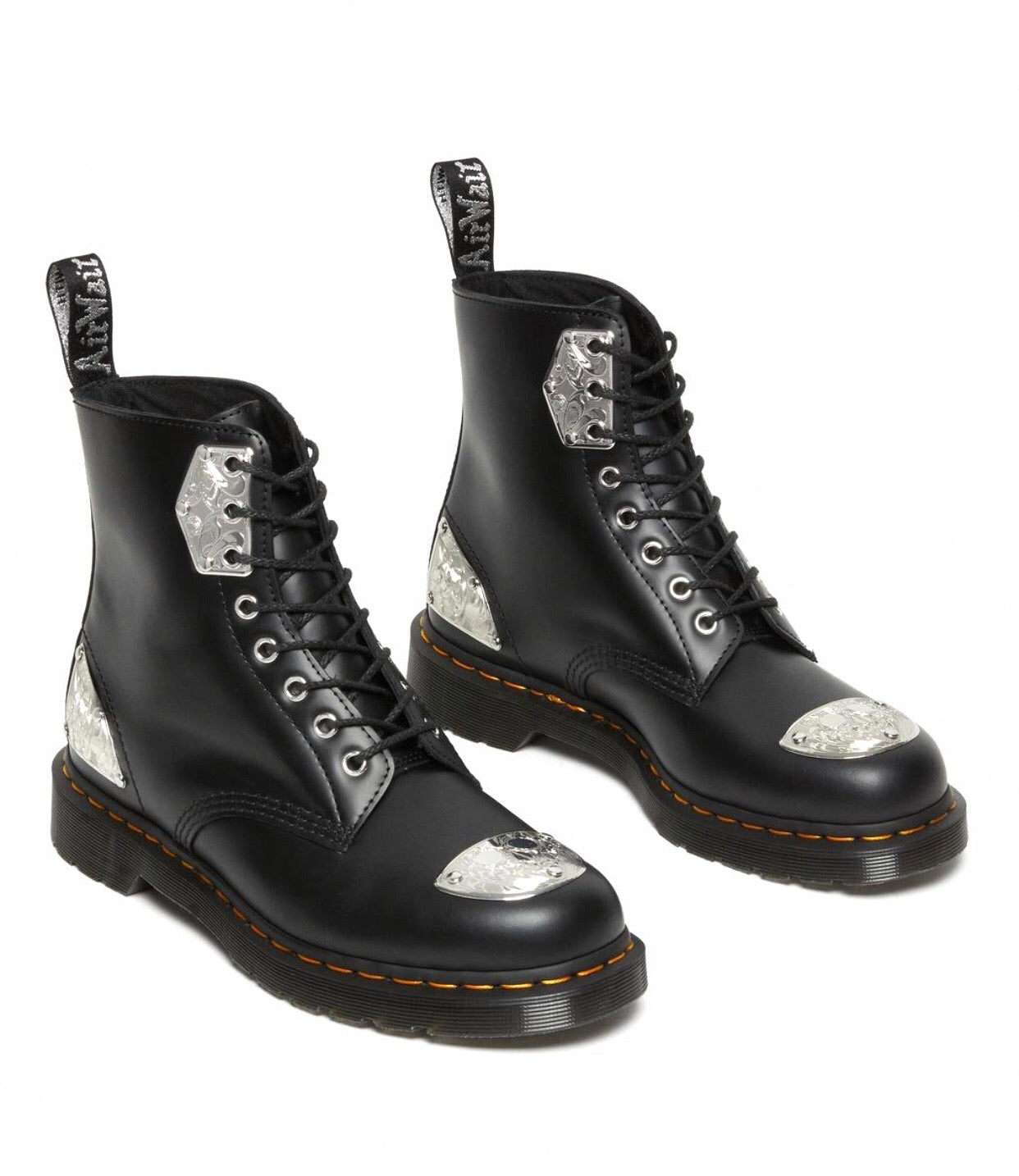 Dr. Martens 1460 King Nerd Black Smooth Ankle 8 Eyelet Boot