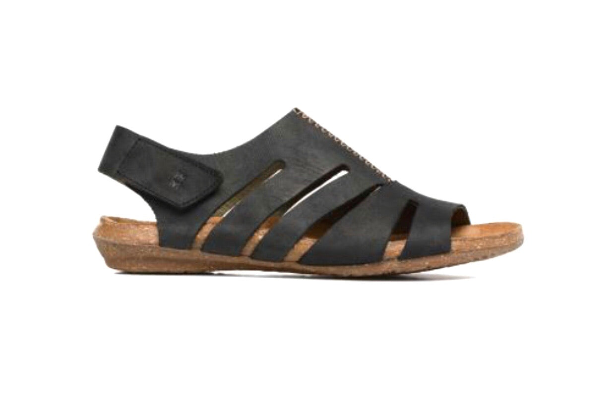 El Naturalista 5065 Black Pleasant Wakataua Sandal Made In Spain