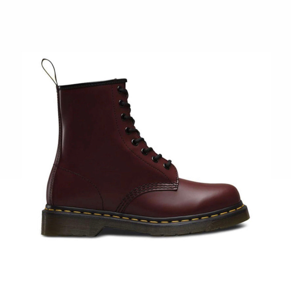 Dr. Martens 1460 Cherry Smooth Ankle 8 Eyelet Boot
