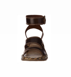 Fly London Tily722Fly Dark Brown Women's Wedges Sandals Made In Portugal