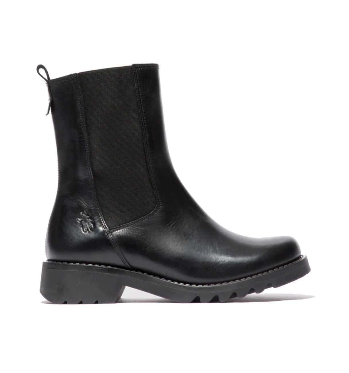 Fly London Rein795Fly Black Pull On Ankle Boot Made In Portugal
