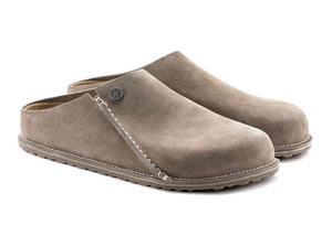 Birkenstock Zermatt Premium Suede Gray Taupe Clog Removable Footbed Made In Germany