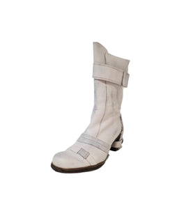 Eject EJW14-48 White Zip Mid Calf Boot Made In Portugal